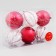 Set of balls plastic D-8 cm, 6 pcs "night" Christmas trees, red white