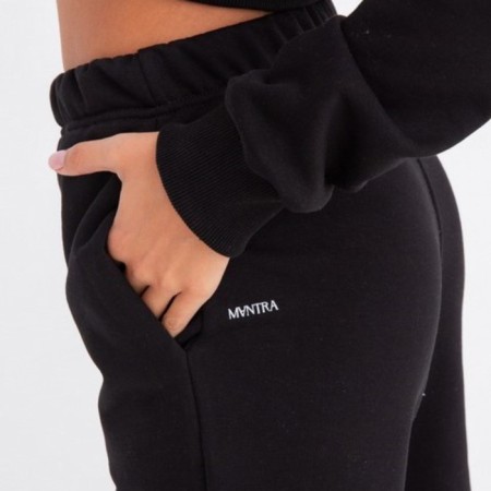 Female set (sweatshirt/pants), black color, size 42-6