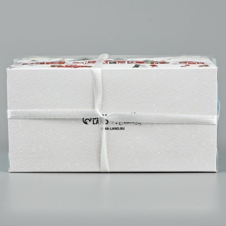 Box for Capcake "Happy New Year", winter vacation, 16 x 8 x 10 cm, new year-3