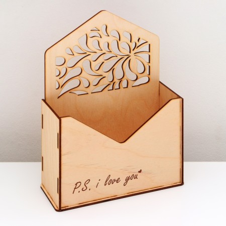 Wooden Kashpo "I Love You" 18 x 24 x 7 cm-2