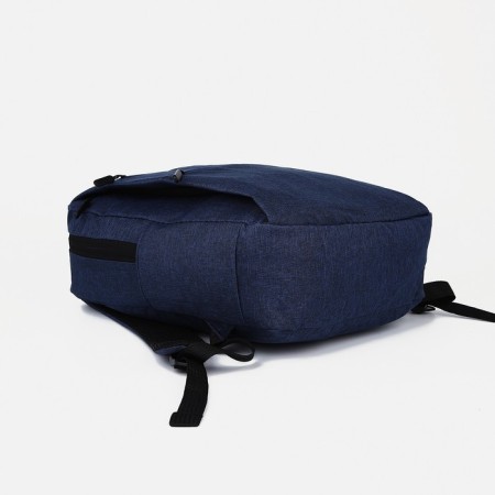 A backpack with a zipper, the color is blue-4