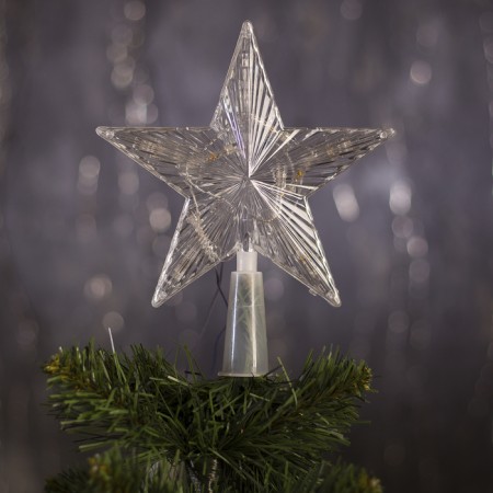 LED top for the Christmas tree "Transparent" 15 cm, 10 LED, wire 2 meters, 220 V, glow RG/RB-1