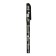 Gel pen, 0.5 mm, black, silver body with a pattern, with a reflected holder