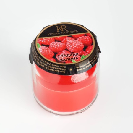 Aromatic candle in the jar "Sweet Raspberry"-3