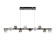 Lamp with DDD "Ricardo" 10XLED 40W black and gold 88x16x20-120 cm