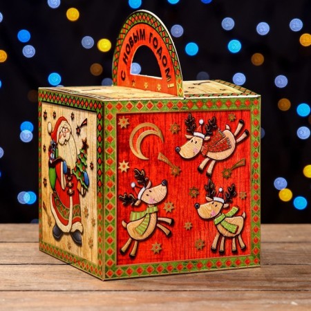 Gift box "Santa Claus", 14 x 14 x 14 cm-1