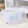 Storage container with a lid Ricco, 35 l, 50 × 31 × 28 cm, on wheels, color transparent