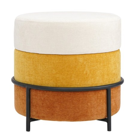 Norunn Puff, 480 × 480 × 450 mm, Shenill, yellow-brown color-1