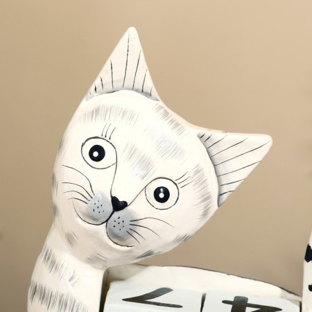Eternal calendar "cat" tree 15x22x6 cm-5