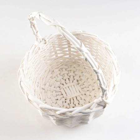 Wicker basket, 23x23x12.5x28 cm, white, willow-2