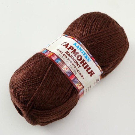 Yarn "Harmony" 50% wool, 50% acrylic 245m/100g (063 chocolate)-5
