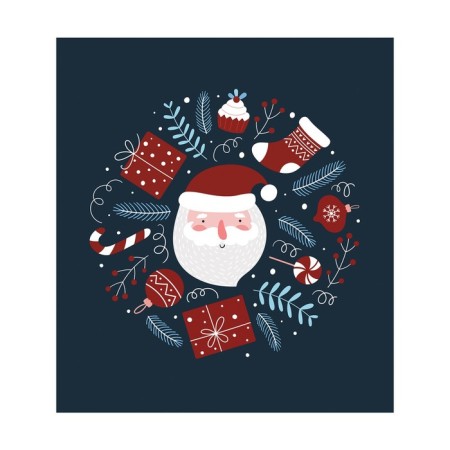 Set of napkins for setting the table "Happy Santa Claus", rectangular, size 32x46 cm, 4 pcs-2