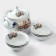 Porcelain set for dumplings “Bouquet of flowers”, 7 objects: Suditsa 3 l, 6 bowls 600 ml