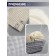 Birus with a button, with embossing, “flower”, 8 × 1.5 cm, set 10 pcs, gray