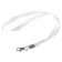 Badge tape Shirin-15 mm, length-80 cm with metal carbine, white