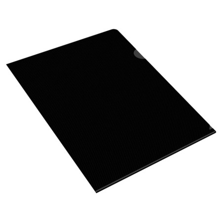 A4 180MKM corner folder, calligrata deluxe, black, opaque, with embossing-3