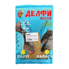 Прикормка DELFI "Мастер", летняя (новая формула), карп-карась, анис, желтая, 800 г