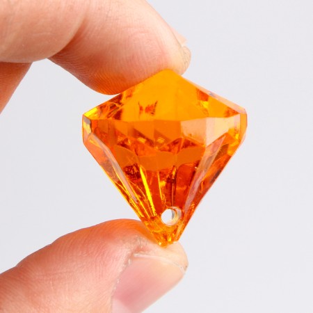 Crystals are plastic decorative, set 25 pcs., Size 1 pc. - 3 × 2.2 cm, color mix-6