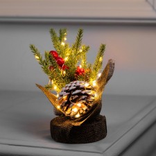 Figure LED “Winter Rowal” 19 X13 X13 cm, 10 LED, AG13X3 batteries (included), glow warm white