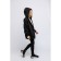 Pulover with a children's zipper, height 140 cm, black color