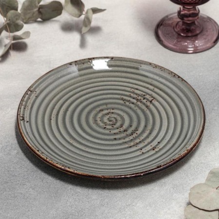 Porcelain dining Porcelain "Suprim", D = 21 cm, color gray color-1