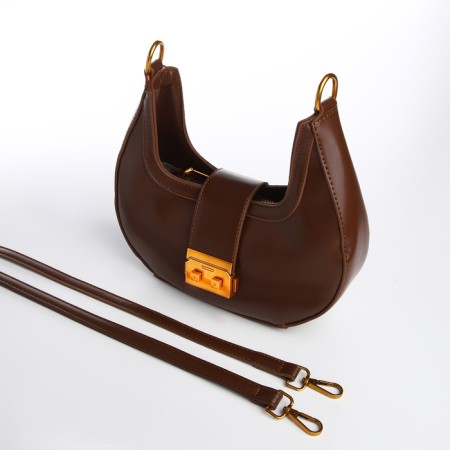 Female bag Textura, small size, brown color-5