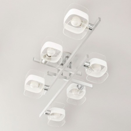 Ceiling Citilux “Virta” CL139260, 86x40x18.5 cm, 6x60W, E14, Gray color-4