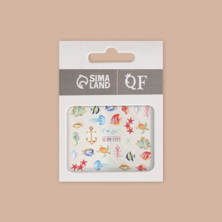 Slider - Nail design "Schleif of the Sea", packing 6 pcs, multi -colored-1