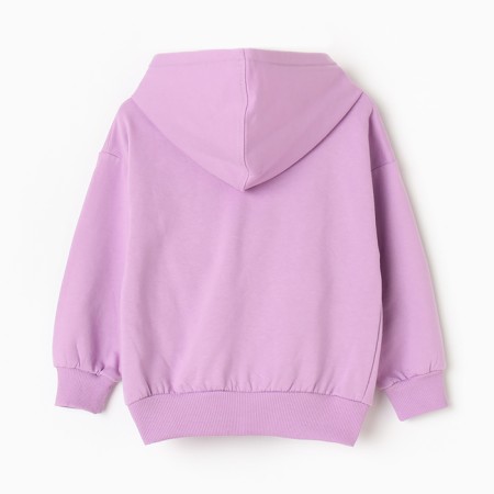 Sweatshirt for girls pile, lilac color, height 122-3