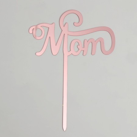 Topper "Mom", color pink gold