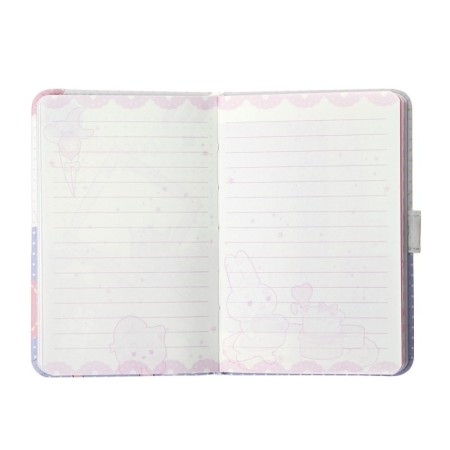 Gift notebook, A6, 112 sheets, color block, with a curly knife, PVC cover, "anime", mix-7