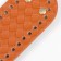The basis for knitted products to the leatherette "elongated braid" brown 6x18 cm