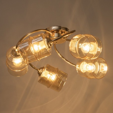 Fox chandelier 5he27 40W gold 58x58x27 cm-2