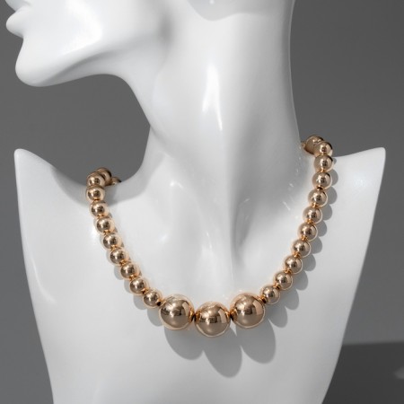 Kilepy plastic "Standard" Trio, beads No. 8, 20, color gold, 40 cm-1
