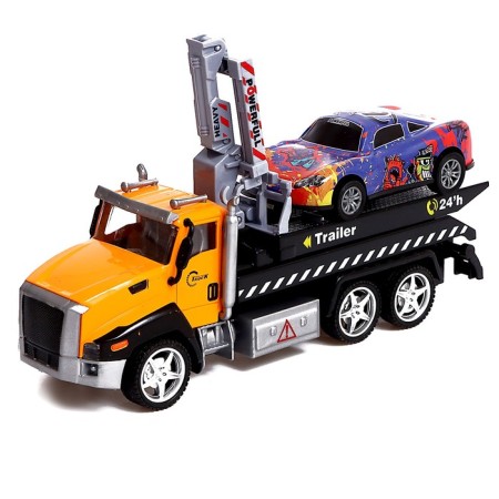 Metal truck "Evaciatorial", with a machine, light and sound, inertia, mix-6