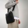 Male bag over the shoulder, Textura, artificial leather, black color