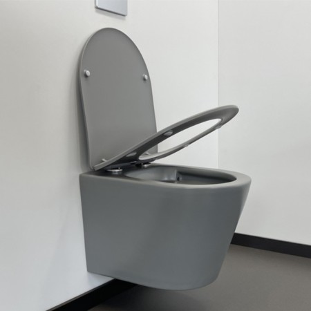 Comforty 105 MH toilet seat, SoftClose duroplast is thin, quick-saturated, light gray color-1
