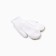 Women's mittens minku, white color, 22 cm