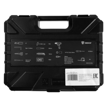 DREAR DREAR DEKO DKCD12FU -LI-ION, 12 V, 2x2 Ah, case + set of tools 104 pcs.-9