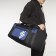 Road bag, 3 parts on lightning, external pocket, long belt, black/blue color