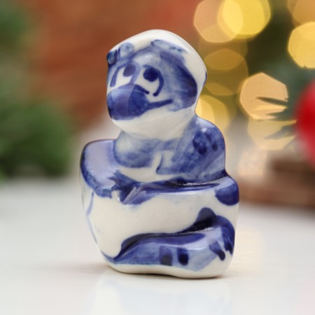 Souvenir "Snake in the Egg", Gzhel, 4.5x3 cm-1