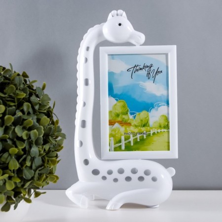 A table lamp with a photo frame, a mirror "Giraffe" LED 3W USB RGB white 17x8x30 cm Risalux-8