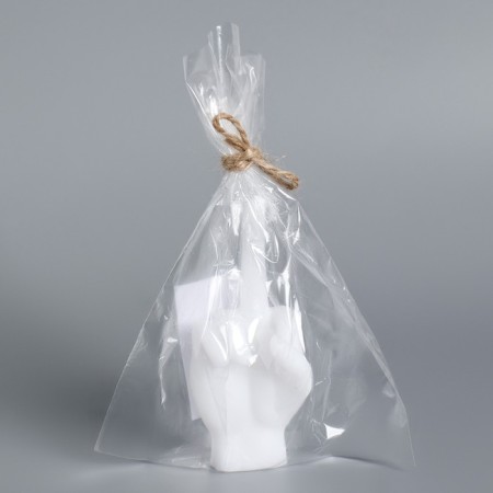 Figure candle "Hand-fake", 10x4 cm, white-6