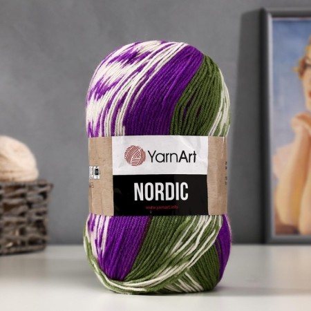 Yarn "Nordic" 20% wool, 80% acrylic 510m/150g (666)