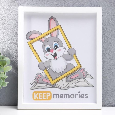 Photo frame plastic L-3 20x25 cm white (plastic screen)-1