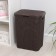 Besnaya basket with a rattan lid, 40 l, 37 × 29 × 48 cm, brown color