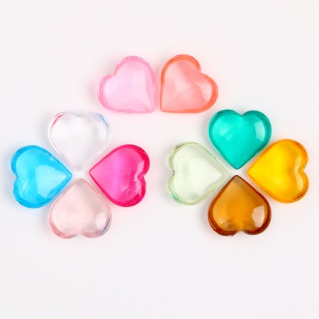 Plastic sores are decorative, set of 100 pcs., Size 1 pc. - 2 × 2 cm, color mix-5
