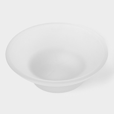 Glass soap dish, 10.7 × 10.7 × 3.7 cm, matte-2