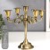Summary Metal for 5 candles "Laconic" color of brass 26.5x27.5x10 cm