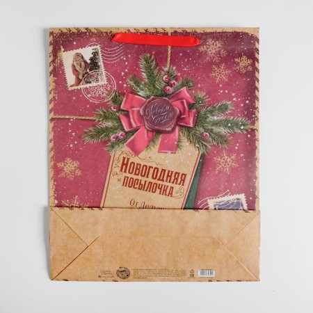 Craft vertical package “New Year's package from Grandfather Frost”, l 31 x 40 x 9 cm, new year-5